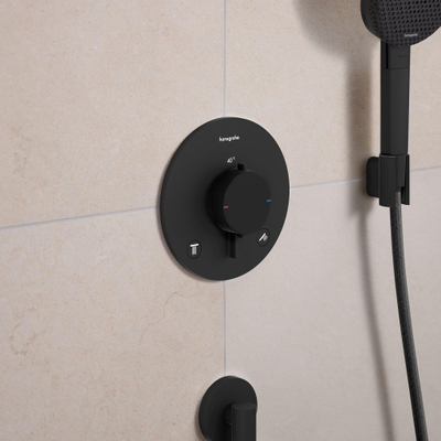 Hansgrohe Ecostat Comfort S Thermostat encastrable - 2 fonctions - Noir mat