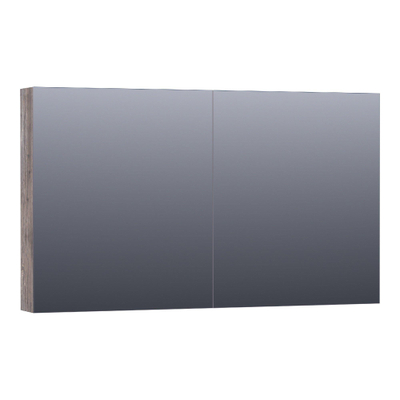 BRAUER Impress armoire de toilette – 119 x 70 x 15 cm – 2 portes, portes-miroir double face – Driftwood