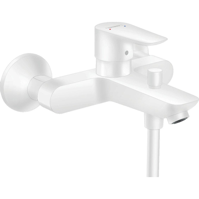 Hansgrohe Talis e Badkraan - met omstel - met koppelingen - thermostaat - mat wit