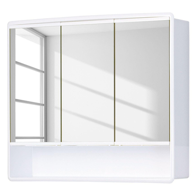 GO by Van Marcke armoire de toilette – 58 x 49,5 x 14,5 cm – sans éclairage – 3 portes – Blanc