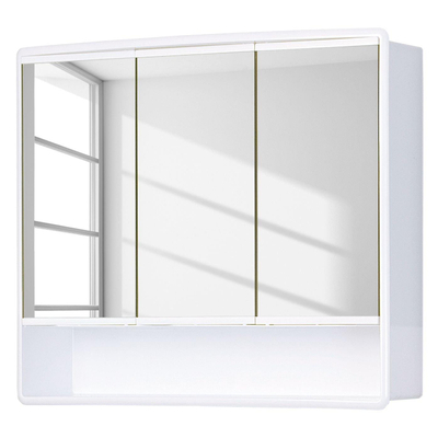 Jokey Lymo Armoire miroir avec 3 portes 58x49.5x14.5cm blanc