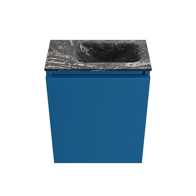 MONDIAZ TURE-DLUX 40cm toiletmeubel Jeans. EDEN wastafel Lava positie rechts. Zonder kraangat.