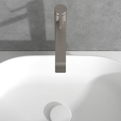 Villeroy & Boch Dawn ensemble de robinet à une poignée rehaussé - Nickel brossé mat (inox)