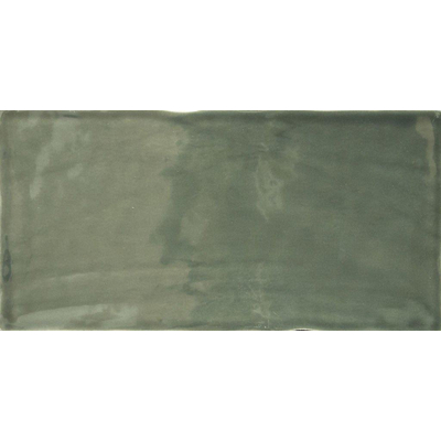 Terravito Halvoro wandtegel - 12.5x25cm - 8.5mm - Rechthoek - Groen Glans