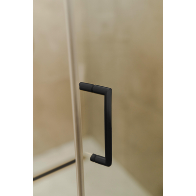 Fortifura Galeria Cabine de douche - 70x160x200 - Profil verre de sécurité - anticalcaire - noir mat