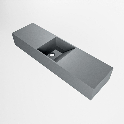 Mondiaz TYNE Fontein - 80x23x12cm - wasbak midden - zonder kraangaten - solid surface - Plata