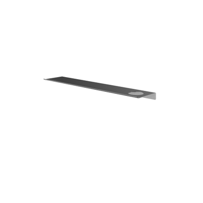 Hotbath &MORE Planchet - 60cm - inclusief bevestigings rails - 1 uitsparing - voor zeepdispenser of beker - Geborsteld gunal - PVD - (antraciet)