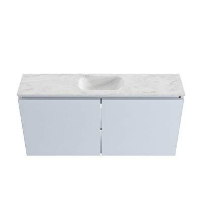 MONDIAZ TURE-DLUX 100cm toiletmeubel Clay. EDEN wastafel Opalo positie midden. Zonder kraangat.