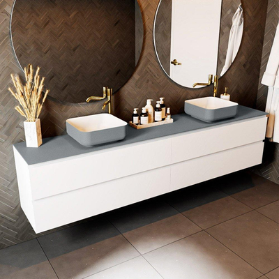 Mondiaz TOP 23 Topblad - 220x23.5x0.9cm - geschikt voor afdekplaat - Solid surface - Plata