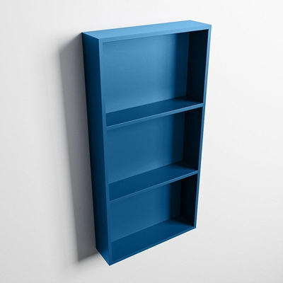 Mondiaz Easy nis 29.5x59.5x8cm voor Inbouw/opbouw 3 open vakken Solid surface Jeans/Jeans