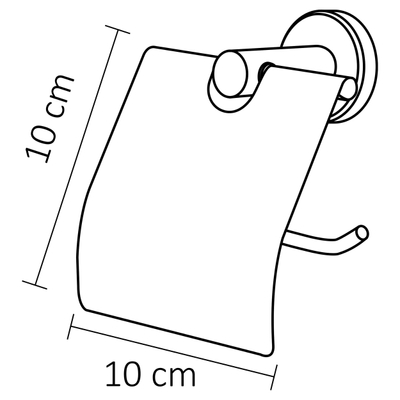 Differnz porte-rouleau de papier hygiénique avec abattant chromé