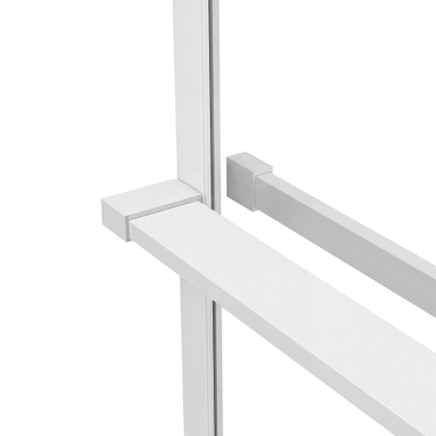 Fortifura Galeria handdoekrek voor inloopdouche - wandmontage / klemt op het glas - 140cm - inkortbaar - mat wit