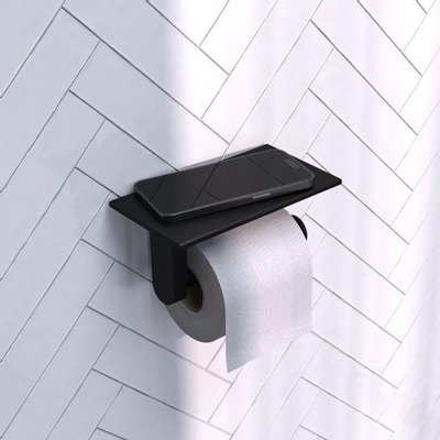 Brauer toiletrolhouder - 18cm - Zwart mat