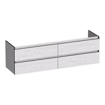 BRAUER Joy Edge meuble sous-lavabo 160 4 tiroirs softclose - sans poignées - 2 découpes pour siphon - Forest Seashell