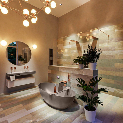 MONDIAZ FLOAT Baignoire îlot - 170x80cm - Smoke