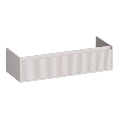 BRAUER Hope Wavy meuble sous-lavabo 120 1 tiroirs softclose - sans poignées - 2 découpes pour siphon - sable mat