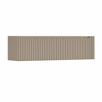 H&R Badmeubelen Juice Wastafelonderkast - 160x45x40cm - rechterhoek afgerond - 3D-front - 2 lades - geïntegreerde greep - olive