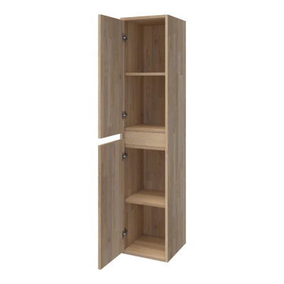 BRAUER Nexxt 160 Badkamerkast - 160x35x35cm - 2 links/rechtsdraaiende deuren - hout - grey oak