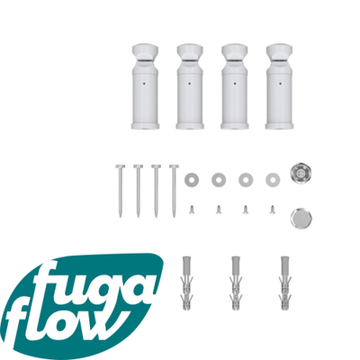 FugaFlow Eccelente Acces Kit de raccordement lot de 4 avec fixation blanc