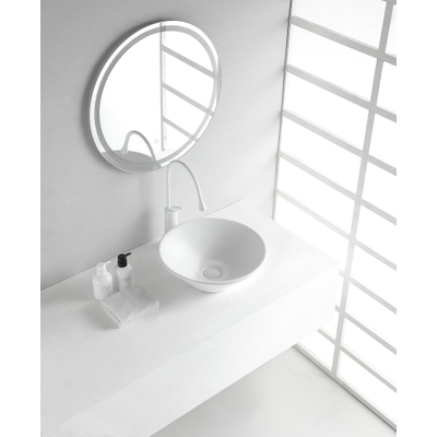 Wiesbaden Circle vasque à poser ronde 42 x 15 cm céramique brillant blanc