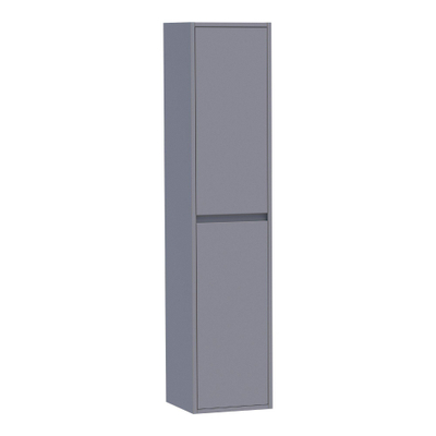 Saniclass new future armoire de salle de bain 160x35x35cm avec 2 portes sans poignée gauche et droite mdf gris mat