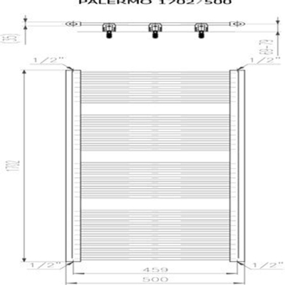 Plieger Palermo designradiator horizontaal 170.2x50cm 799W wit
