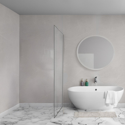 Aqua Vista Lokla paroi latérale - 30x200cm - incl. kit de montage - pour cabine de douche - gunmetal