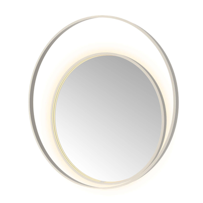 Hotbath &MORE Miroir Round2 éclairage LED direct et indirect chauffage de miroir dimmable avec télécommande Inox 316