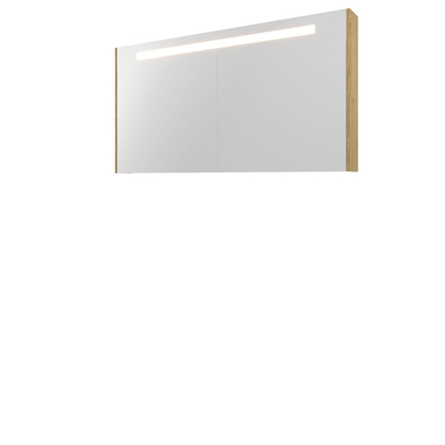 Proline Spiegelkast Premium met geintegreerde LED verlichting, 3 deuren 140x14x74cm Ideal oak
