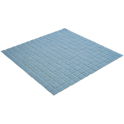 La Mosaic Factory Amsterdam carreau mosaïque - 32,2x32,2cm - carrelage mural et de sol - Carré - Verre Bleu Clair Mat