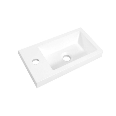 Xellanz Zenti lave-mains 40 x 22 x 5 cm marbre de synthèse brillant blanc