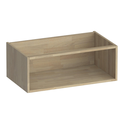 BRAUER Flourish armoire latérale - 80x30x45.5cm - avec 1 compartiment de rangement assemblage à dents de scie chêne gris