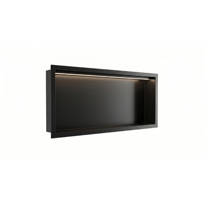 Fortifura Galeria Niche encastrée - 30x60x7cm - éclairage LED - noir mat