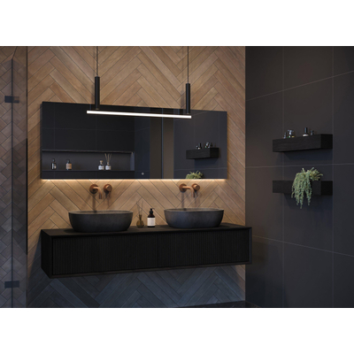 LoooX ML1-Line spiegel – 180x70 cm – directe en indirecte LED onder – touchbediening – Aluminium