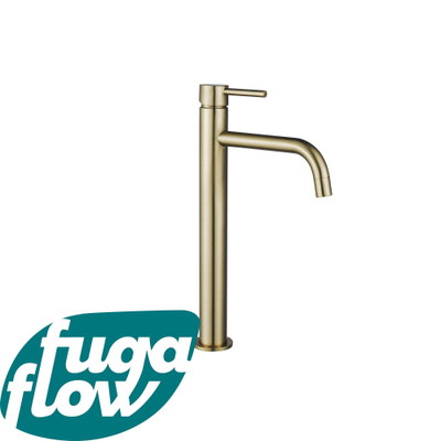 FugaFlow Eccelente Sobrado Badkamer Slim Wastafelkraan - 32.6cm - verhoogd - opbouw - messing geborsteld PVD