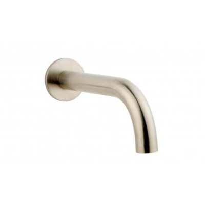 Wiesbaden Caral baduitloop rond 20 cm 1/2'' geborsteld staal PVD