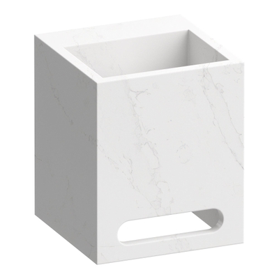BRAUER Nova lave-mains suspendu 25 incl. fixation aveugle avec 0 trous de robinet aspect marbre Calacatta Gold