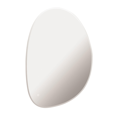 Crosswater Mada Spiegel met verlichting - 70x90cm - horizontaal/verticaal - LED - 2700K tot 6400K - dimbaar - kiezelvorm - helder (zilver)