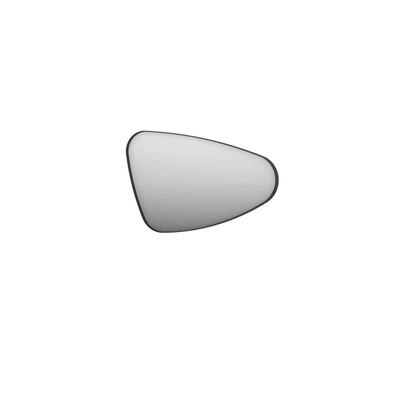 INK SP22 Miroir - 80x4x50cm - organique - dans un cadre en acier - aluminium noir mat à droite