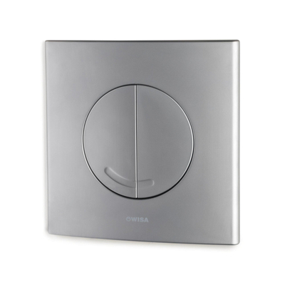 Wisa Argos plaque de commande carrée plastique 16x16cm double chasse DF chrome mat