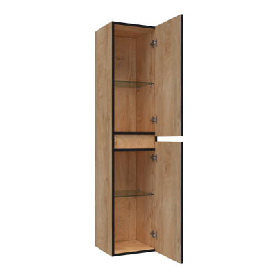 BRAUER Joy Edge badkamerkast - 160x35x35cm - 2 deuren - links- of rechtsdraaiend - greeploos - Forest Tan