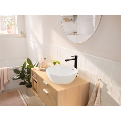 Hansgrohe Rebris s Eengreeps wastafelmengkraan - 240 - coolstart - ecosmart+ - voor waskommen - met PopUp - trekwaste - mat zwart