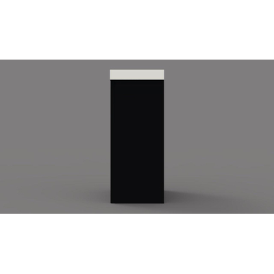 Arcqua Luna Fonteinset 54.3x39.7x21.8cm zwart mat met marble fontein zonder overloop wit mat