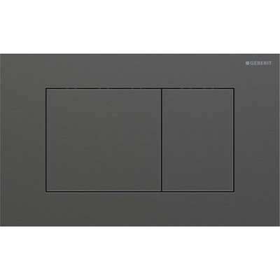 Geberit Sigma40 bedieningsplaat - 2-toets spoeling - extra dun - vierkante knoppen - RVS - geborsteld zwart chroom