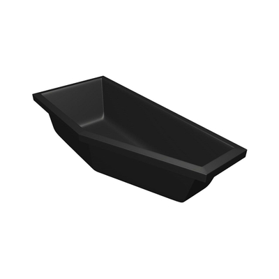 Xenz Society Baignoire d'angle - 180x80x48 - bonde Centrale - Gauche - Compact - acrylique - ebony