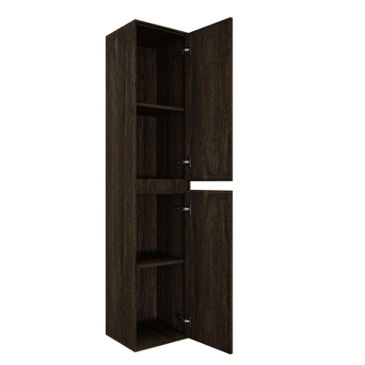 Saniclass Holz Pure Armoire haute - 180x38x38cm - 2 portes - Chêne charcoal