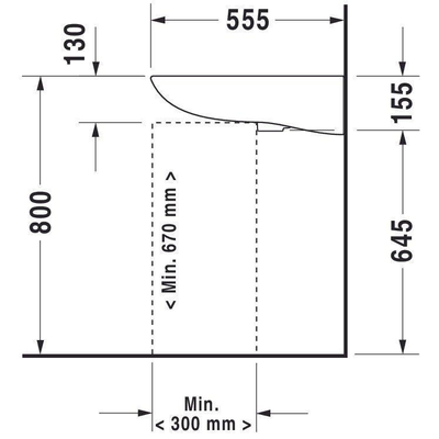 Duravit D Code Vital wastafel 60x55cm met kraangat en overloop wit