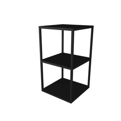 INK Ferro regaal 35x35x63cm - vaste plateaus - tbv half hoge kast staal zwart mat