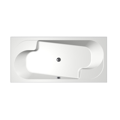 Xenz Parel Duobad - 190x90x48 - afvoer Midden - acryl - wit