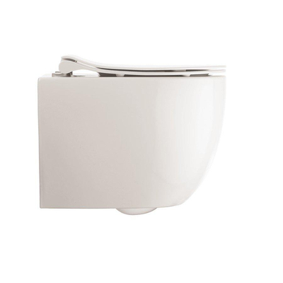 Crosswater Glide II Wandtoilet - 37x46x32.5cm - spoelrandloos - zonder zitting - back-to-wall - mat wit